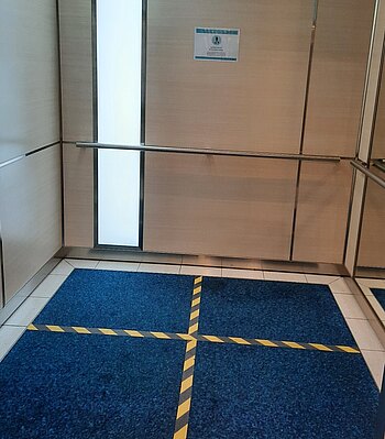 Jeder Bereich ist durch Markierungen gekennzeichnet.