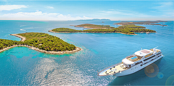 Mit einer Yacht durchs Inselparadies Kroatien